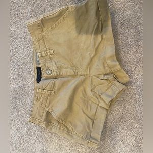Simple khaki shorts.